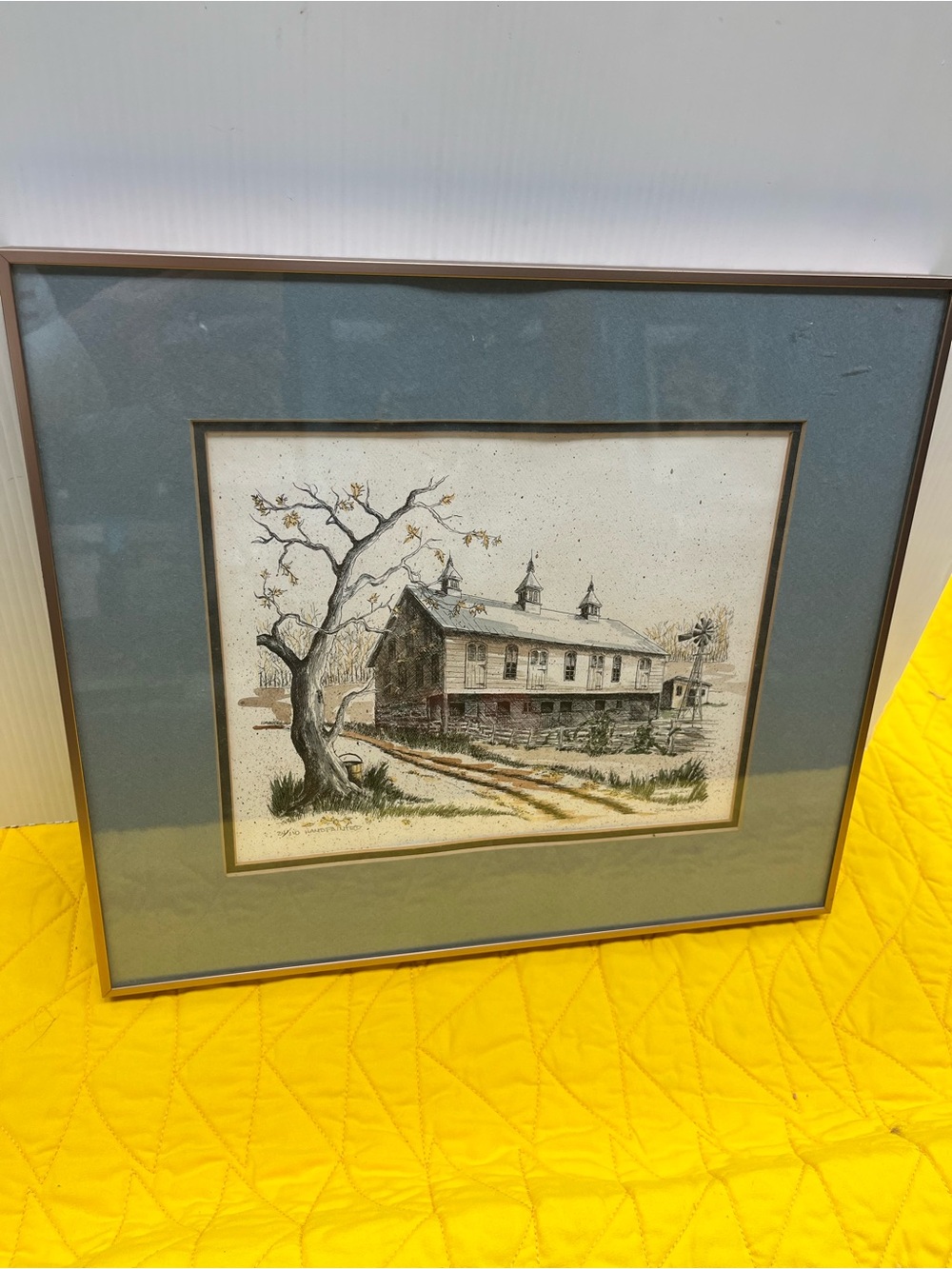 Signed Shelley Handpainted Farmhouse Artwork
